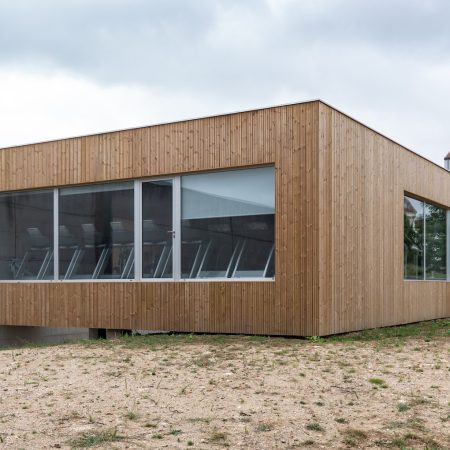 Modern Contemporary building with wood cladding